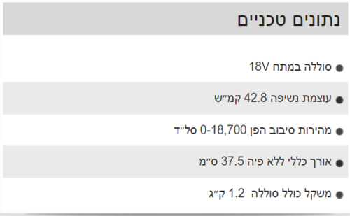מפוח נטען 18V