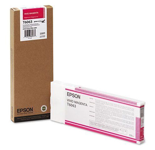 דיו ורוד רווי מקורי לפלוטר Epson T6063