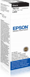 בקבוק דיו שחור למדפסות Epson T6731 L800 