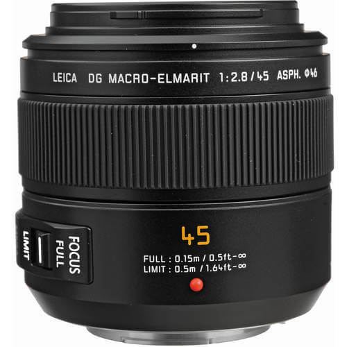 עדשת Panasonic LEICA Macro ELMARIT 45mm 2.8F ASPH - השכרה