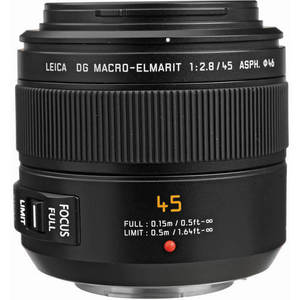 עדשת Panasonic LEICA Macro ELMARIT 45mm 2.8F ASPH - השכרה