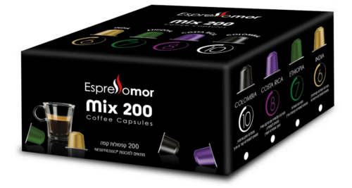 Espressomor ‏200 יחידות ‏מיקס
