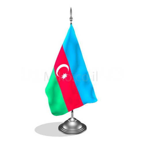 דגלון אזרבייג'ן - Azerbaijan mini flag *תמונה לצורך הדמיה בלבד*