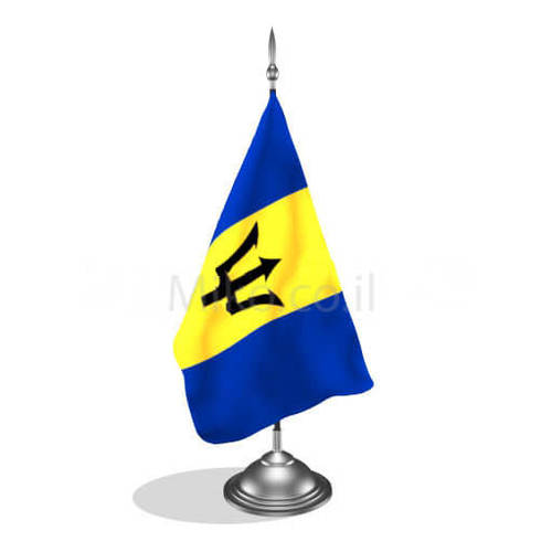 דגלון ברבדוס - Barbados mini flag *תמונה לצורך הדמיה בלבד* 