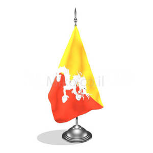 דגלון בהוטן - Bhutan mini flag *תמונה לצורך הדמיה בלבד* 