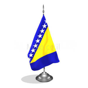 דגלון בוסניה והרצגובינה - Bosnia and Herzegovina mini flag *תמונה לצורך הדמיה בלבד* 