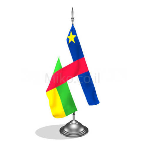 דגלון הרפובליקה המרכז אפריקאית - Central African Republic mini flag *תמונה לצורך הדמיה בלבד*