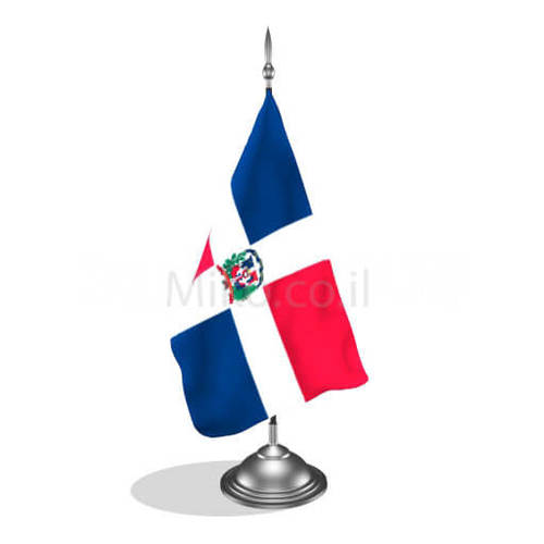 דגלון הרפובליקה הדומיניקנית - Dominican Republic mini flag *תמונה לצורך הדמיה בלבד*