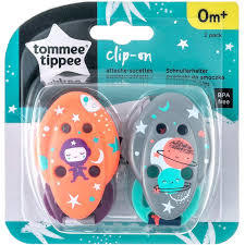 זוג מחזיקים למוצץ Clip On טומי טיפי Tommee Tippee