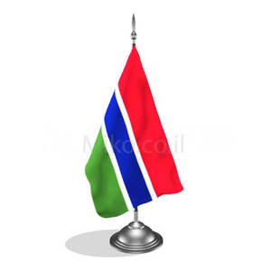 דגלון גמביה - Gambia mini flag *תמונה לצורך הדמיה בלבד*
