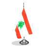 דגלון לבנון - Lebanon mini flag *תמונה לצורך הדמיה בלבד* 