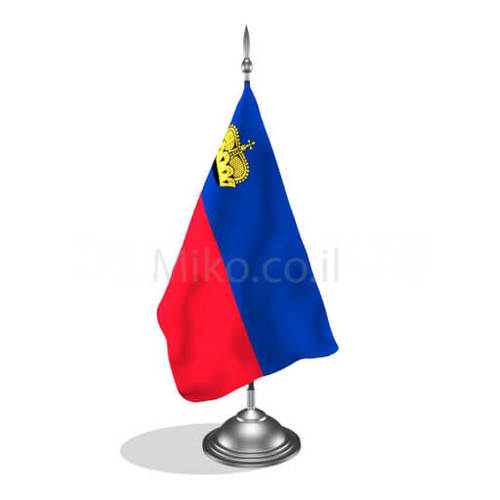 דגלון ליכטנשטיין - Liechtenstein mini flag *תמונה לצורך הדמיה בלבד*