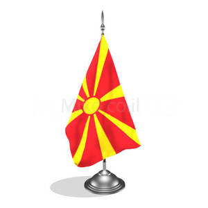 דגלון מקדוניה - Macedonia mini flag *תמונה לצורך הדמיה בלבד*