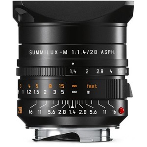 עדשה מקצועית רחבת זווית LEICA דגם: LEICA SUMMILUX-M 28mm f/1.4 ASPH