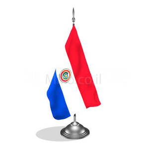 דגלון פרגוואי - Paraguay mini flag *תמונה לצורך הדמיה בלבד*