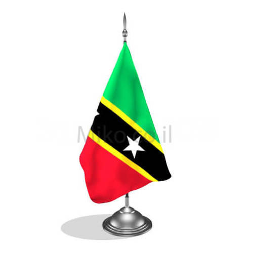 דגלון סנט קיטס ונוויס - Saint Kitts and Nevis mini flag *תמונה לצורך הדמיה בלבד*