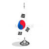 דגלון דרום קוריאה - South Korea mini flag *תמונה לצורך הדמיה בלבד*