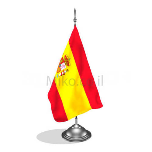 דגלון ספרד - Spain mini flag *תמונה לצורך הדמיה בלבד*