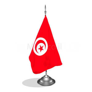 דגלון תוניסיה - Tunisia mini flag *תמונה לצורך הדמיה בלבד*