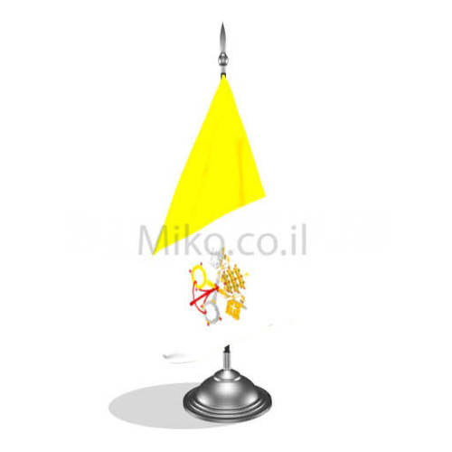 דגלון הוותיקן - Vatican mini flag *תמונה לצורך הדמיה בלבד*