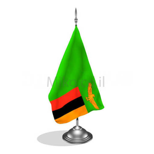דגלון זמביה - Zambia mini flag *תמונה לצורך הדמיה בלבד*