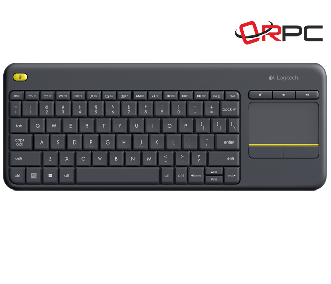 מקלדת ומשטח מגע Logitech Wireless Touch Keyboard K400 Plus