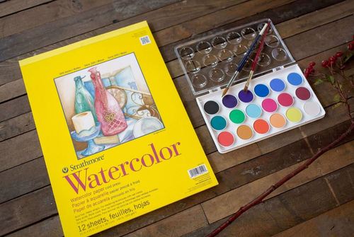 בלוק Watercolor לציור מים 12 דף | סדרה 300 - Strathmore