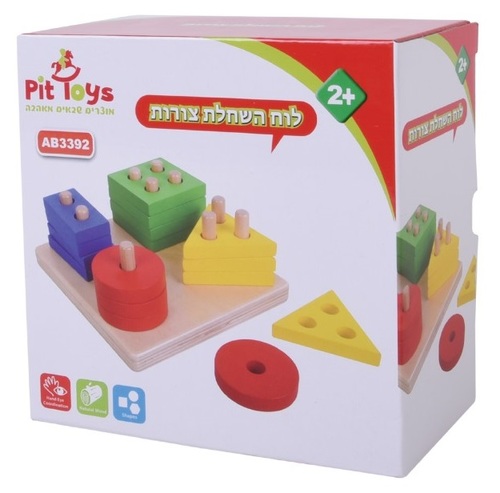 לוח השחלת צורות לימוד צורות וצבעים