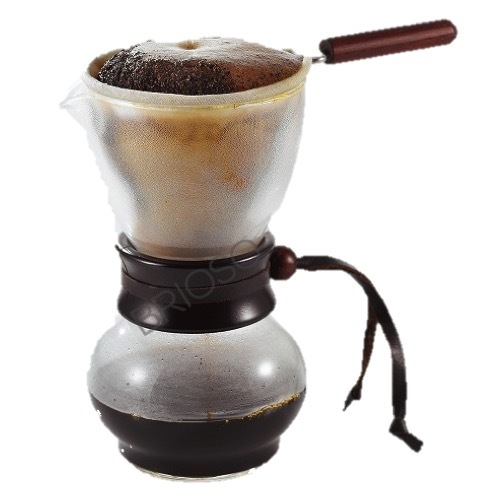 קנקן לחליטת ולמזיגת קפה 480 מ”ל HARIO brown woodneck