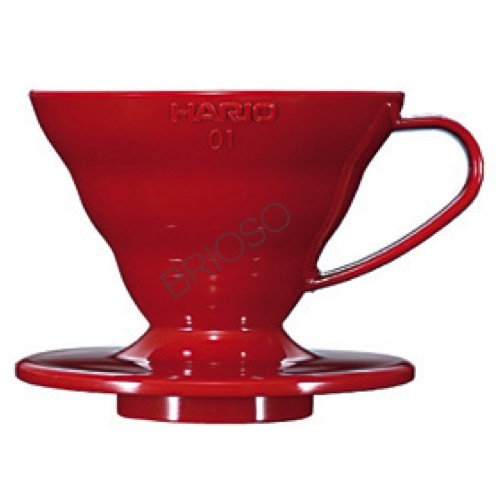 דריפר פלסטיק לחליטת קפה פילטר 01  HARIO V60 red