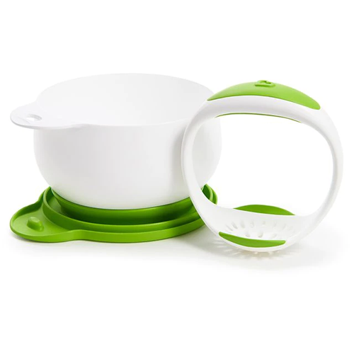 מועך מזון עם קערת אכסון והגשה