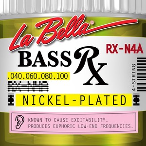 מיתרים לגיטרת בס La Bella- RX-N4A RX NICKEL, 40-60-80-100