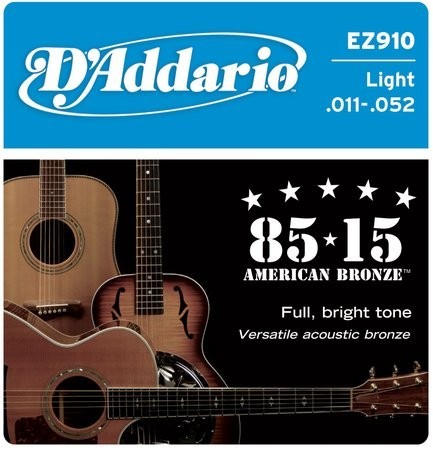 מיתרים לאקוסטית D'addario EZ-910 .011-.052