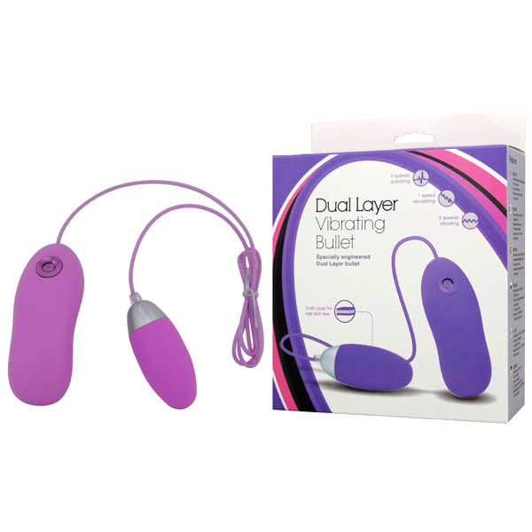 ביצת רטט עוצמתית מסיליקון  Seven Creations- Dual Layer Vibrating Bullet בצבע סגול