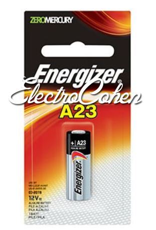 סוללה איכותית מבית אנרג'ייזר דגם : 23A / A23 מתח : 12V