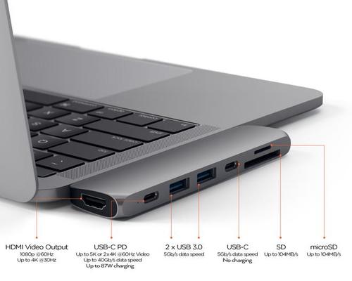Satechi ST-CMBPM Aluminum Type-C Pro HDMI Hub Adapter