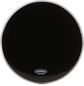 עור שחור לתוף בס "20 Evans EQ3 Black Resonant Bass No Port