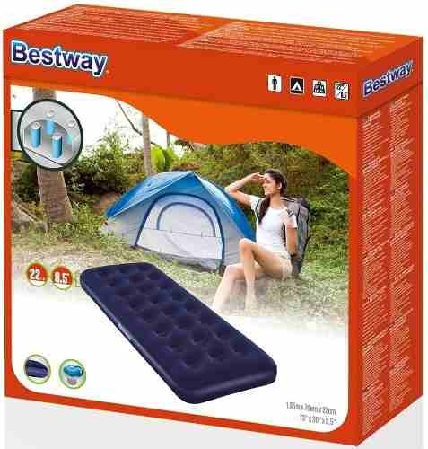 מזרן מתנפח יחיד עם קטיפה  67000 Bestway