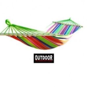 ערסל שכיבה זוגי עם מוטות עץ רחב מאד OUTDOOR