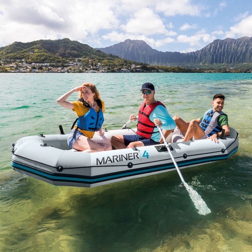 סירת גומי מתנפחת מרינר 4 לראפטיג חדשה לדייג MARINER מתנפחת ל4 ענקית INTEX 68376 דגם 2025!