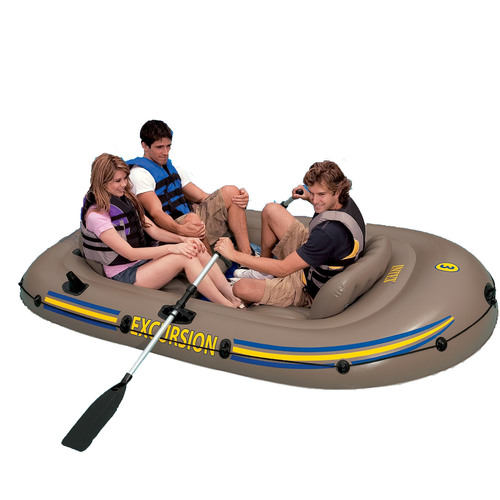 סירה מתנפחת ל 3-4 אנשים EXCURSION כולל משוטים ומשאבה INTEX 68319