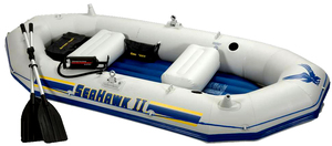 סט סירה מתנפחת מקצועית לשלושה SeaHawk II+משוטים+משאבה 68377 INTEX