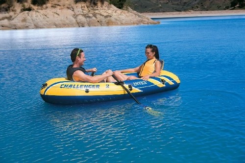סירת גומי מתנפחת ל I Challenger 2 דגם INTEX 68367 +משוטים ומשאבה