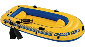סירת גומי מתנפחת +משוטים ומשאבה ל Intex Challenger 3 דגם 68370