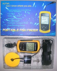 גלאי דגים מגלה דגים ומד עומק FISH FINDER בים ובכנרת