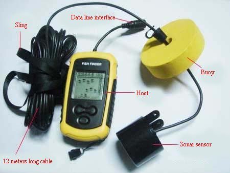 גלאי דגים מגלה דגים ומד עומק FISH FINDER בים ובכנרת