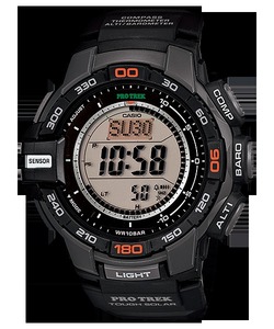 שעון סולארי +מצפן,מד טמפרטורה,מד גובה של CASIO PRO TREK PRG 270