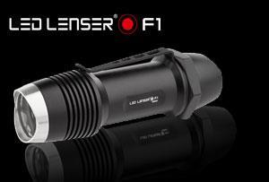 פנס יד לד לנסר ועוצמתי 400 LUMINS לומן LED LENSER F1