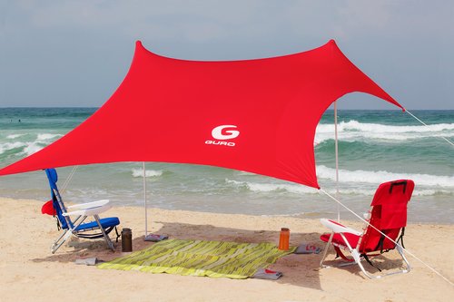 ציליית חוף ענקית ל 10-15 אנשים גודל  3.6x6 מ' מבית Guro - צבע כחול