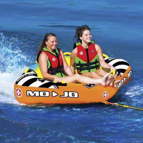 אבוב מתנפח זוגי לשניים לחיבור לאופנוע ימי או סירות מנוע WOW MOJO 1-2
